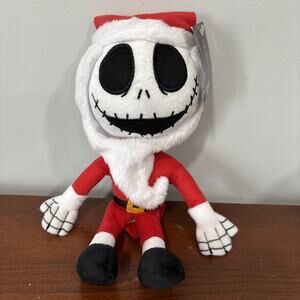 Disney Nightmare Before Christmas Santa Jack Skellington Mini Plush 10 inch New